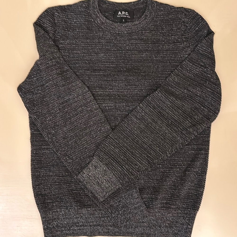 A.P.C rue madame Paris women’s sweater grey with silver size S